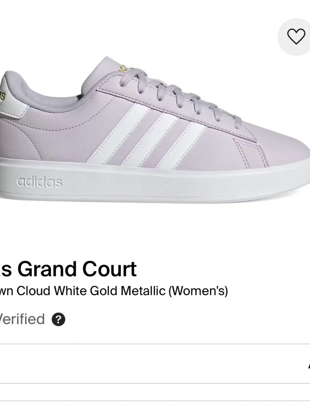 adidas Women's Grand Court Sneakers — Light Lavender / White
